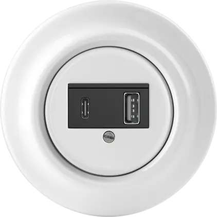 Decento_Z&aacute;suvka USB nab&iacute;jec&iacute; dvojit&aacute;