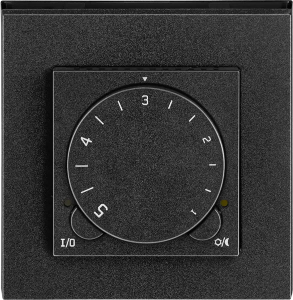 LevitM onyx / kouřov&aacute; čern&aacute;: Termostat univerz&aacute;ln&iacute; s otočn&yacute;m nastaven&iacute;m teploty