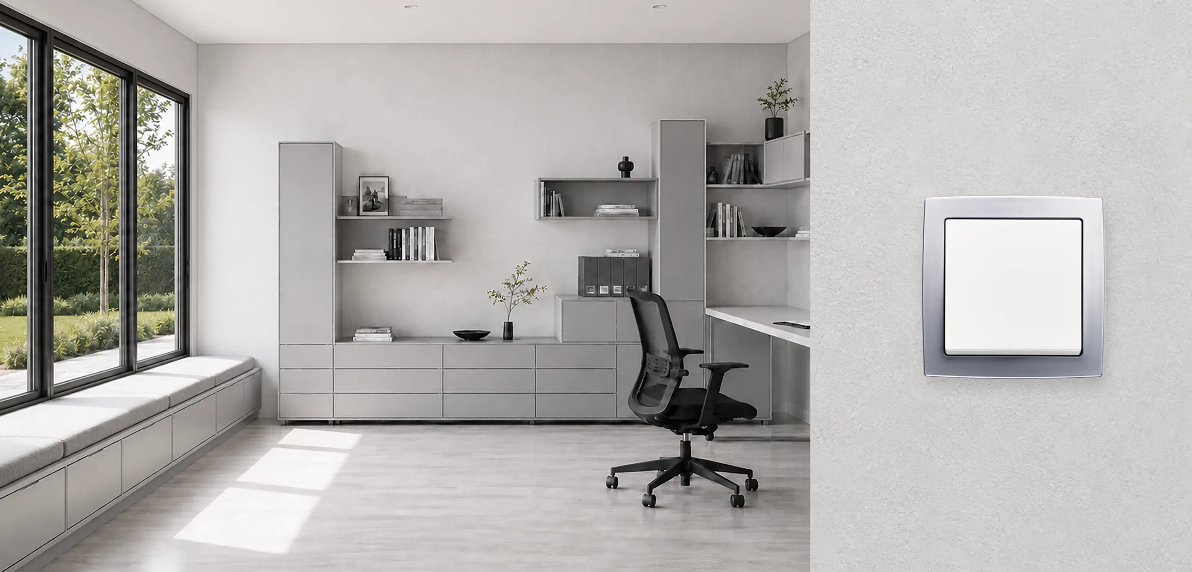 Studio b&iacute;l&aacute; / Chromov&aacute; v interiéru