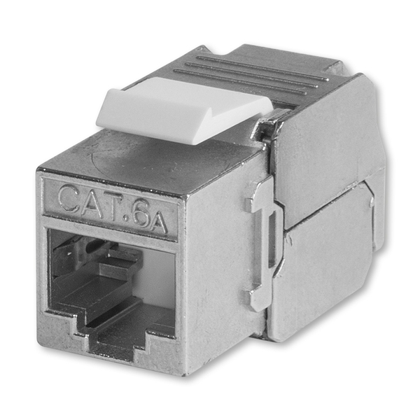 Př&iacute;stroj z&aacute;suvky datov&eacute; Modular Jack RJ 45-8 Cat. 6A, st&iacute;něn&yacute;