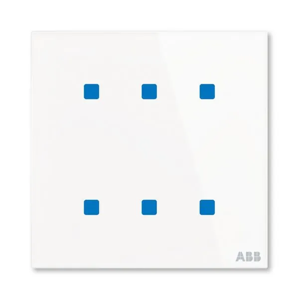 Prvek ovl&aacute;dac&iacute; dotykov&yacute; 6n&aacute;sobn&yacute;, 86x86 mm, ABB tacteo&reg;, zapu&scaron;těn&yacute;