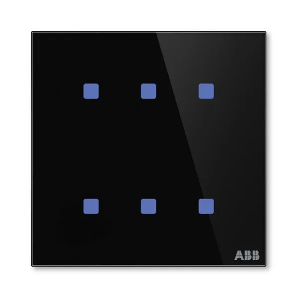 Prvek ovl&aacute;dac&iacute; dotykov&yacute; 6n&aacute;sobn&yacute;, 86x86 mm, ABB tacteo&reg;, zapu&scaron;těn&yacute;