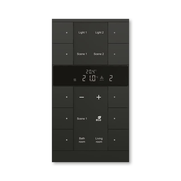 Prvek ovl&aacute;dac&iacute; 10n&aacute;sobn&yacute; kombinovan&yacute;, s ovl&aacute;d&aacute;n&iacute;m HVAC, ABB-Tenton&reg;, zapu&scaron;těn&yacute;
