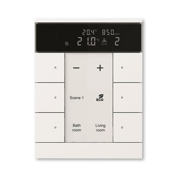 Ovl&aacute;dač 6n&aacute;sobn&yacute; s termostatem, IAQ, ABB-Tenton&reg;, zapu&scaron;těn&yacute;