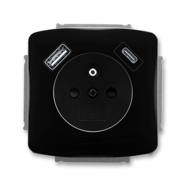Z&aacute;suvka jednon&aacute;sobn&aacute; s ochrann&yacute;m kol&iacute;kem, s clonkami, s USB nab&iacute;jen&iacute;m (USB-A + USB-C)