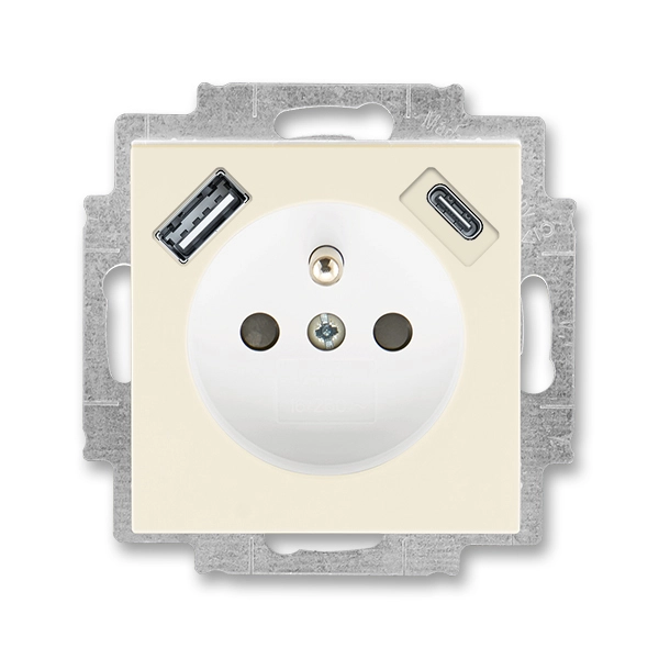 Z&aacute;suvka jednon&aacute;sobn&aacute; s ochrann&yacute;m kol&iacute;kem, s clonkami, s USB nab&iacute;jen&iacute;m (USB-A + USB-C)